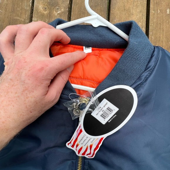 Rothco Flight Jacket customized with backpatch - Picture 4 of 5